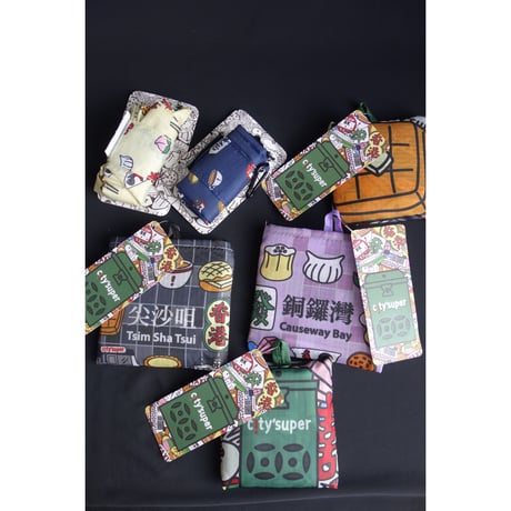 <SALE>♡香港からの推♡【香港☆city super】環保袋【中】たたむと信箱・西多士がどーーーん /  可愛い♡2種類　#SA6012926R