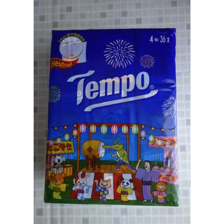 【香港☆Tempo】「2023 Keigo新年限定印花」 使い捨てハンカチ（ティッシュ）36pcs / 1パック  #3022833R