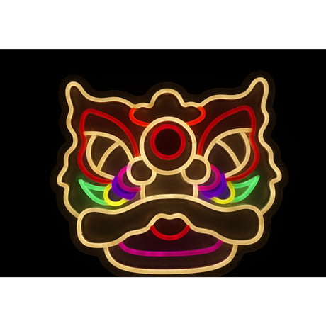 【香港☆Neon Light】キラキラチカチカ☆お部屋におひとつ / 4種類「獅子」「香港」「囍」「香港・押」#401305N
