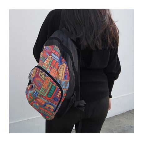 【香港☆G.O.D.】荷物が増えた時に便利！Foldable backpack  /  NATHAN ROAD  #412305R