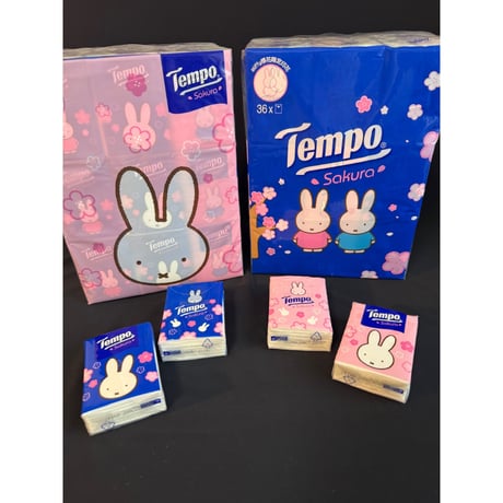 【香港☆限定Tempo】 2026年の櫻はmiffyと一緒♡使い捨てハンカチ（ティッシュ）/　櫻×miffy　香り付き36pcs  #6033169N