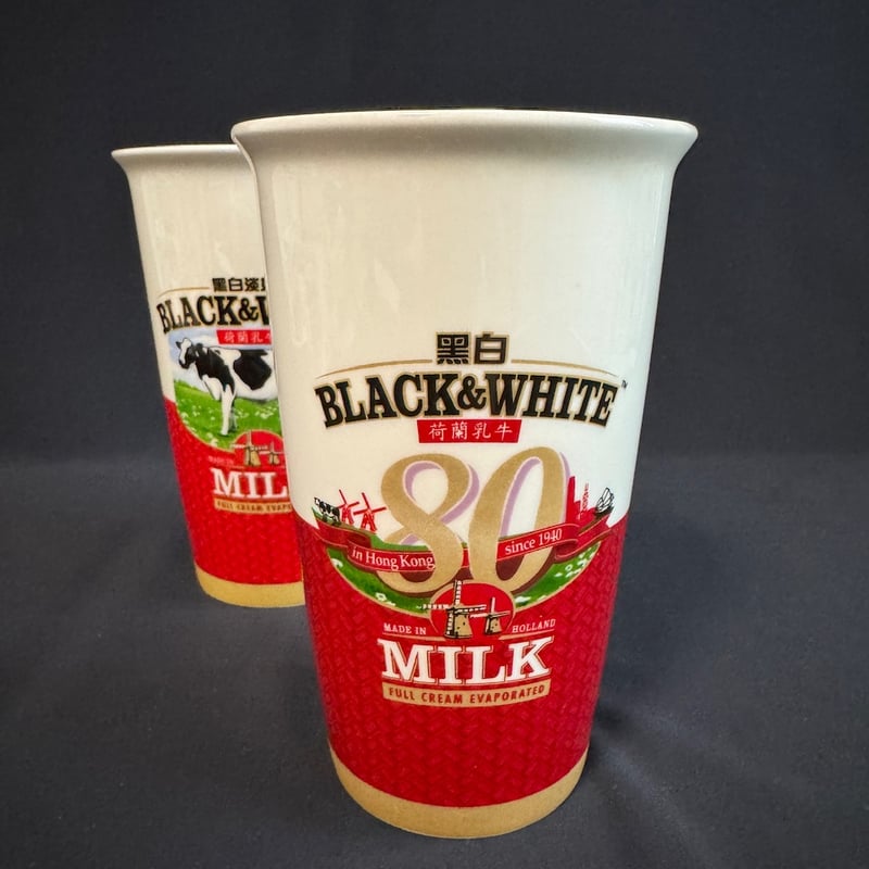 香港☆黑白淡奶】「凍奶茶杯」陶器/ BLACK&WHITE ICE CUP #506275