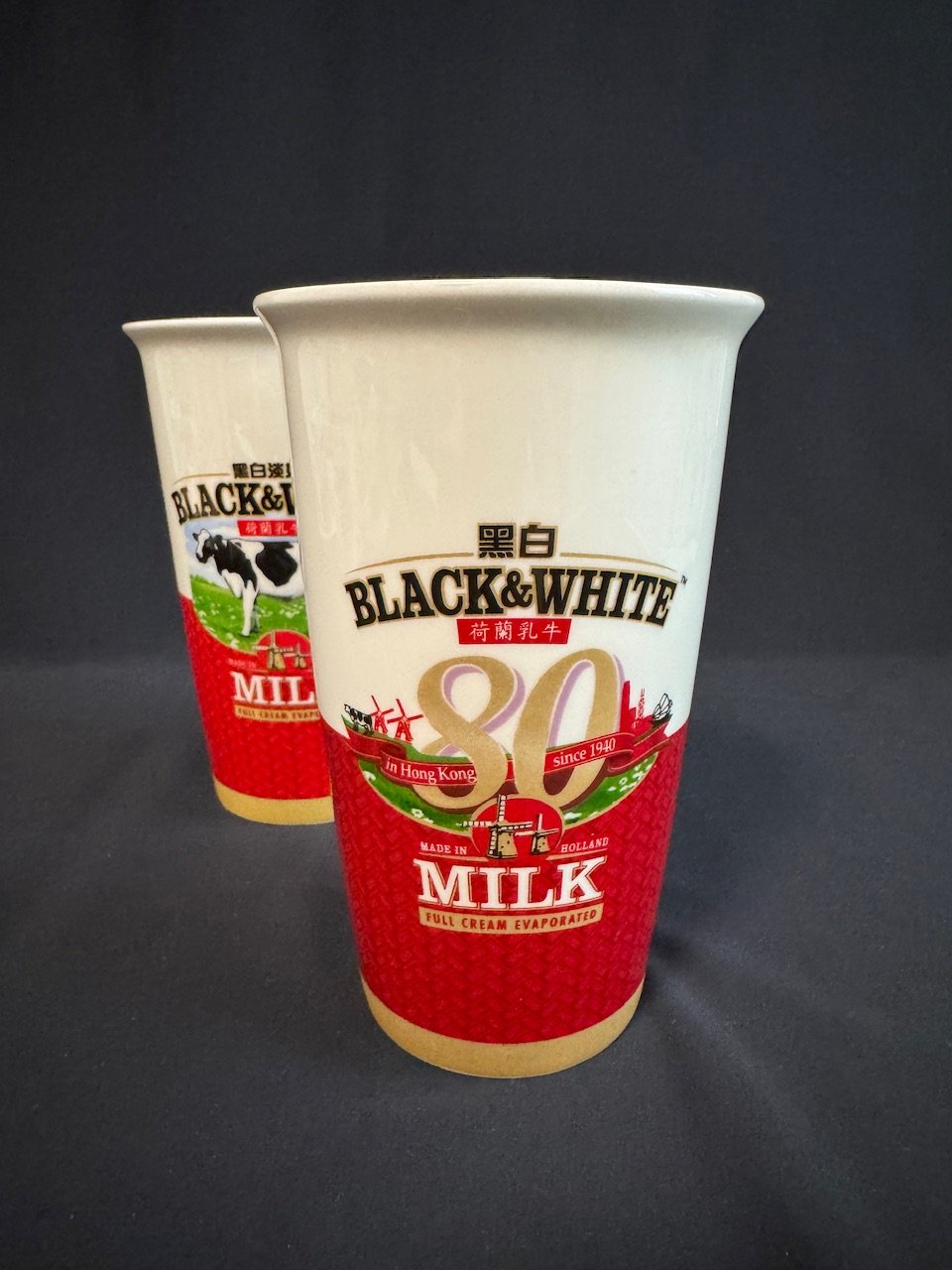 香港☆黑白淡奶】「凍奶茶杯」陶器/ BLACK&WHITE ICE CUP #506275