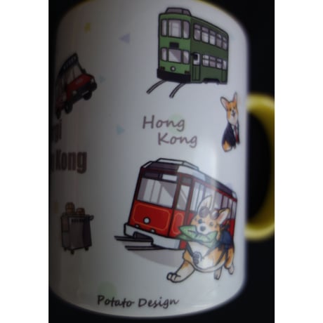 【香港☆可基香港】Corgi in Hong Kong☆  MUG CUP  /  イエロー