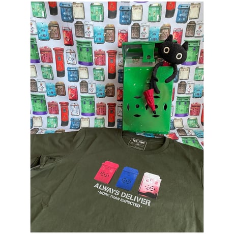 ＜残り１枚＞【香港☆bossini】＜Male＞懐舊文化系列☆印花半袖Ｔシャツ / 「懐舊信箱」#2403S26
