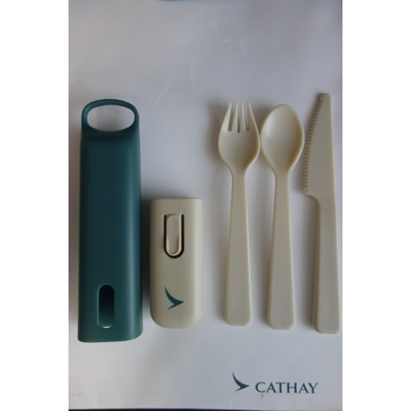 【香港☆國泰精品 】CATHAY PACIFIC ♡ Portable cutlery set  / 外出や旅行のお供に・Perfect for traveling  #408307N