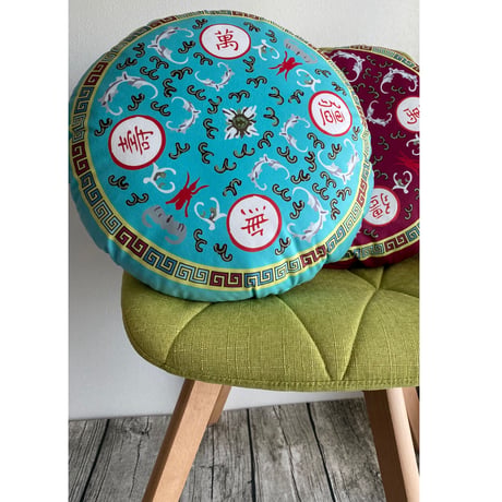 ＜SALE＞☆Handmade☆【香港 / 淳記手作】咕𠱸套「萬壽無彊」 Cushion （パンヤ入り）  /２色  #SS308172