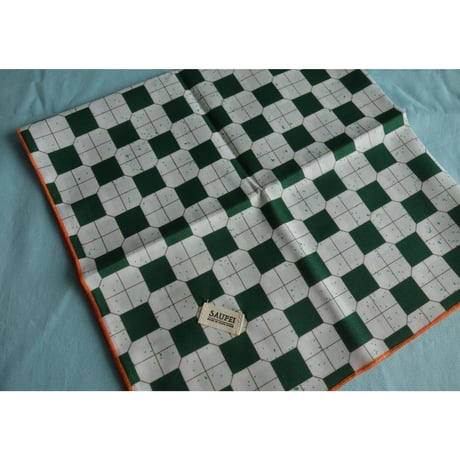 ☆Handmade☆【香港 / GREEN BITCH】＜おすすめ！！＞手作「緣田」 大判ハンカチ・FUROSHIKI   #2121811N