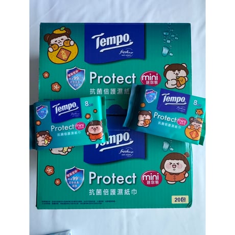 ＜合わせ買い＞【香港☆Tempo濕紙】2025新年「蛇年大吉・Protect」＜小包＞ /  抗菌倍護miniウエットティッシュ　#502263N