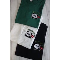 【香港☆Elegant Tang】 パンダワッペンと刺繍T恤・３色  /　婦人Lサイズ 半袖Ｔシャツ  #6033132N