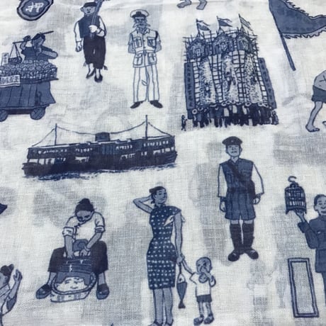 【香港☆G.O.D.】Hong Kong Districts cotton scarf  /  香港柄のストール
