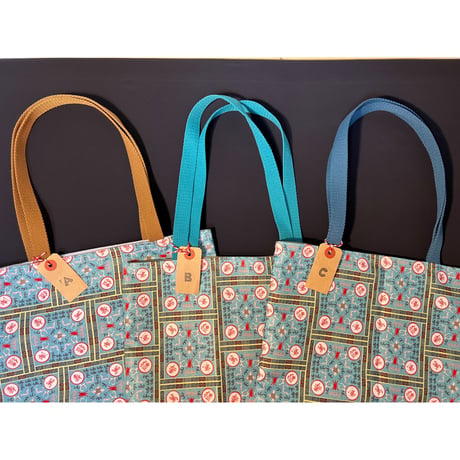 ☆Handmade☆【香港 / 淳記手作】萬壽無彊(本体)２色展開「マチ無し」TOTE BAG