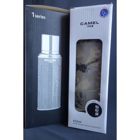＜リクエスト予約＞【香港☆CAMEL】香港名牌☆駱駝牌高級真空壺 450ml / 「漫畫風」玻璃膽保溫瓶  #R511242R