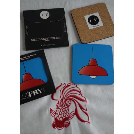 【香港☆L / F】キュートな紅A♡コースター /  Java Road Lamps Coaster  #2404S08