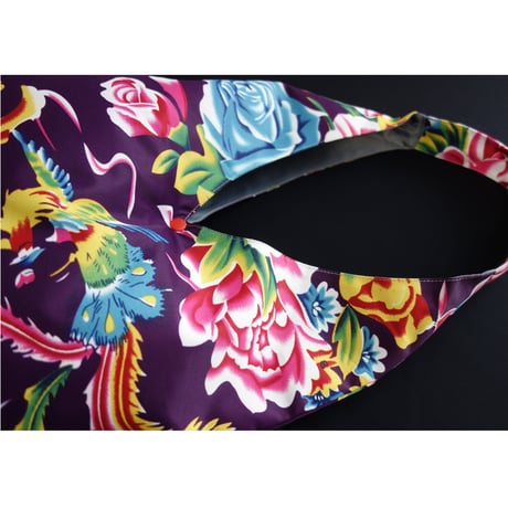 ☆HANDMADE☆【香港・花布】（大）（中）３色　ワンショルダーバッグ   #3033804N