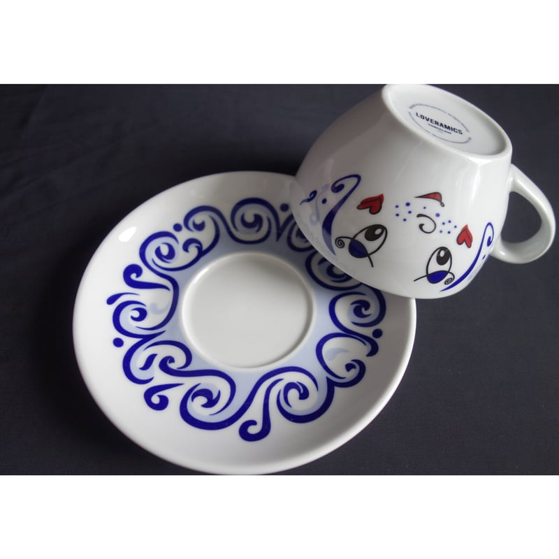 【香港限定完売品】LOVERAMICS×翠華　カップ＆ソーサーセット　ペア 香港限定完売品】LOVERAMICS×翠華 カップ＆ソーサーセット ペア
