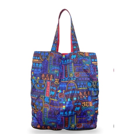 【香港☆G.O.D.】「 彌敦道」ジップウォレット環保袋   /  Nathan Road Blues Zip Wallet Sopping Bag   #401316N