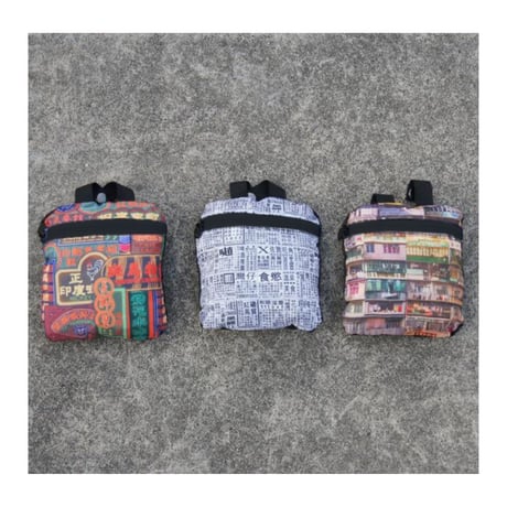 【香港☆G.O.D.】荷物が増えた時に便利！Foldable backpack  /  NATHAN ROAD  #412305R