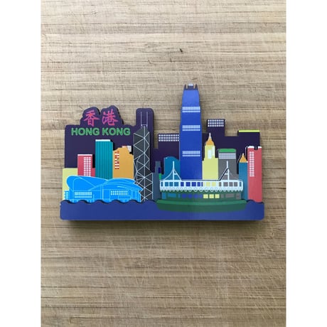 >SALE<【香港☆HK  Magnet】香港特色磁石貼 / 凹凸がある木製 マグネット5種類