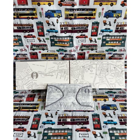 >SALE<【香港☆香港電車×Maskology】＜懐舊電車路線圖＞香港口罩・適合成人  / 3P=1set  DISPOSABLE SURGICAL FACE MASK #282826s