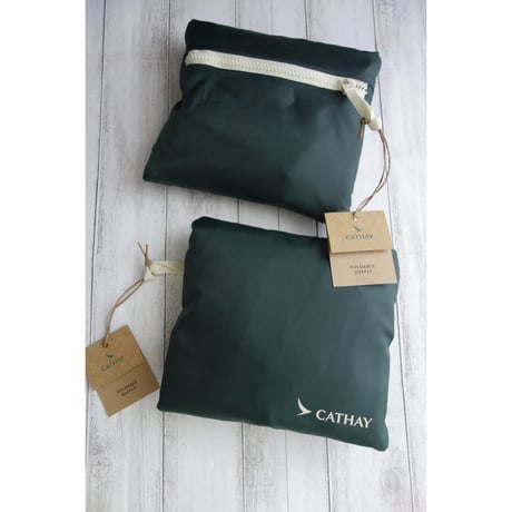 ＜リクエストご予約＞超級＜推＞【香港☆ CATHAY PACIFIC 】國泰精品☆ FOLDABLE DUFFLE  /  キャセイグリーンが光ります　#R608175R