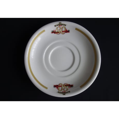 【香港☆茶餐廳食器】＜80th＞  黑白淡奶BLACK&WHITE / 衝撃に耐えて頑張るCup & Saucer  #502266R