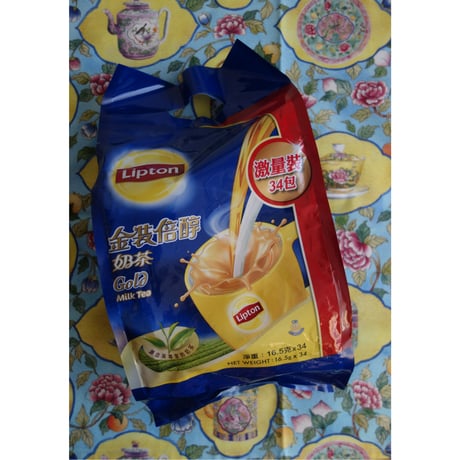 【香港☆Lipton】＜激量装＞港式「奶茶」Goldミルクティー  / 16.5g×３４包入り  #6032939R