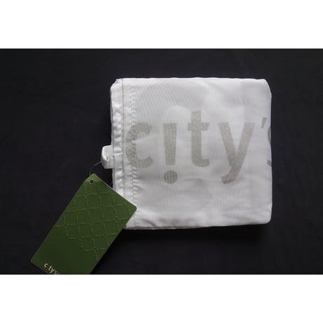 【香港☆city super】絶賛☆おすすめの”白”＜NEW＞ 環保袋・ECO BAG / Lサイズ　白×シルバー　#3053115N