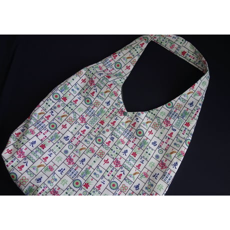 ☆HANDMADE☆【香港・和尚袋】＜麻雀柄＞ワンショルダーバッグ   #3082923N