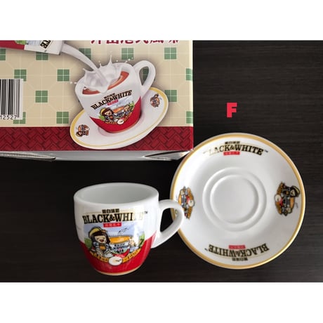 【香港☆茶餐廳食器】黑白淡奶「BLACK&WHITE ×Chocolate Rain」６種類 Cup & Saucer  #4052911R