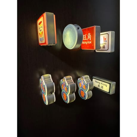 ＜推＞【香港☆士多】＜特色香港＞招牌燈箱冰箱貼・磁石貼 /６種類 GLOWING SIGN Magnet #510302R