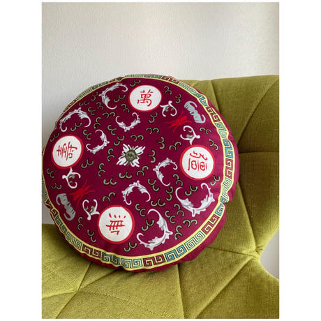 ＜SALE＞☆Handmade☆【香港 / 淳記手作】咕𠱸套「萬壽無彊」 Cushion （パンヤ入り）  /２色  #SS308172