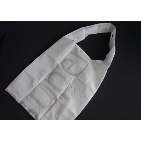 【香港☆city super】絶賛☆おすすめの”白”＜NEW＞ 環保袋・ECO BAG / Lサイズ　白×シルバー　#3053115N