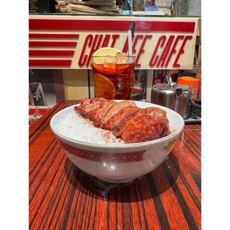 【香港☆中国制造】　「帝華柄」茶壺杯  /  叉燒飯碗と同じ柄の「紅梅茶杯」 #6052822R