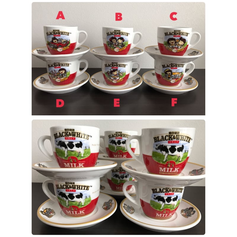香港☆茶餐廳食器】黑白淡奶「BLACK&WHITE ×Chocolate Rain」6種類