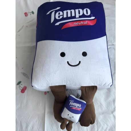 【香港☆限定Tempoの・・・】 やっと来日のTempo公仔 / 使い捨てハンカチ（ティッシュ）ぬいぐるみです♪　#6042629N