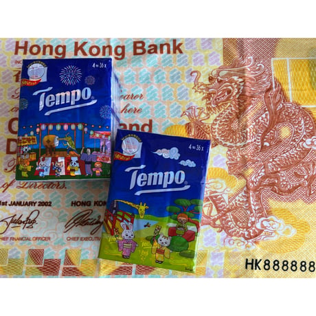 【香港☆Tempo】「2023 Keigo新年限定印花」 使い捨てハンカチ（ティッシュ）36pcs / 1パック  #3022833R