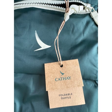 ＜リクエストご予約＞超級＜推＞【香港☆ CATHAY PACIFIC 】國泰精品☆ FOLDABLE DUFFLE  /  キャセイグリーンが光ります　#R608175R