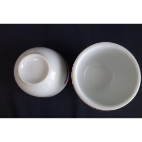 【香港☆中国制造】　「帝華柄」茶壺杯  /  叉燒飯碗と同じ柄の「紅梅茶杯」 #6052822R