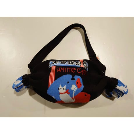 ＜予約商品＞【香港 ☆ Hoopla HK×大白兔】クロスオーバー　大白貓糖斜孭袋  / =^_^=かわいいWhite Cat Crossbody Bag  #310219N