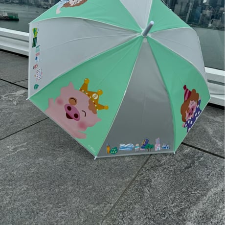 【香港☆香港電車】120th紀念☆麥兜  磨砂透明雨傘　  /  叮叮×Mcdull 透明ビニールジャンプ長傘  #408315N