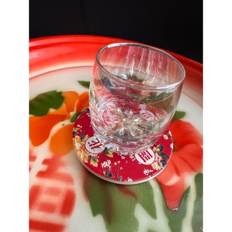 【香港☆KONGifts】 ＜吉祥文様＞「花開富貴」  /  華やかで美しい杯墊　#6062930N