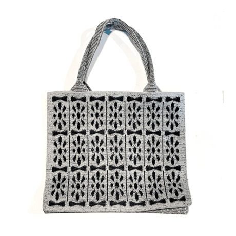 ＜予約商品＞【香港 ☆ Hoopla HK】Hong Kong Styled Folding Metal Gate Knitted Tote  /  「通花閘花紋」紙袋型環保袋  #2112806