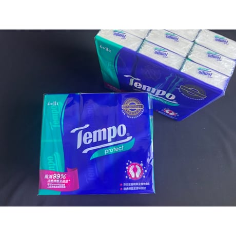 【香港☆Tempo】 使い捨てハンカチ「ジャスミン」 「Protect」（ティッシュ）18pcs / #6093038R