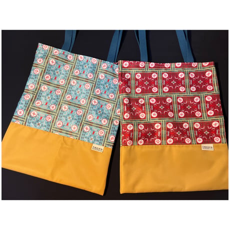 ☆Handmade☆【香港 / 淳記手作】萬壽無彊(本体)２色展開「マチ無し」TOTE BAG