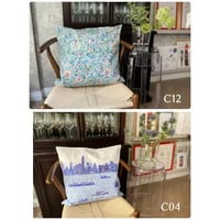 🉐＜予約商品＞☆手描き水彩画☆【香港 ☆ Bymamalaterre】Cushion Cover・2種類  / クッションカバー  #R602261S