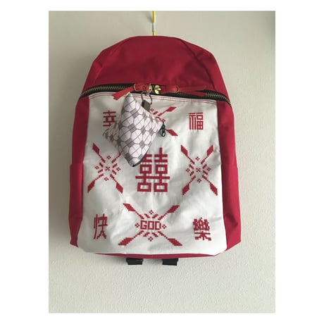 【香港☆G.O.D.】「幸福快樂」リュック  / かなり可愛いです！ Double Happiness Backpack