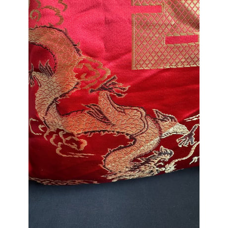 ＜ラスト１＞【香港☆士多】きらびやかな「囍」「龍・鳳凰」クッションカバー /   HK cushion cover  #SA6013046R