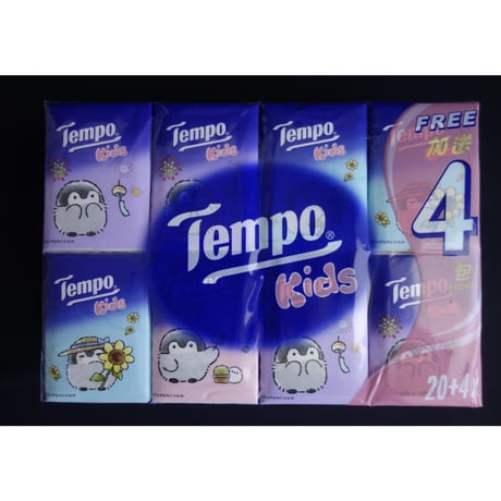 【香港☆Tempo/kids】<12pcs/24pcs>無香印花＜KOUPENCHAN ＞ 使い捨てハンカチ（ティッシュ） / 1パック  #512304R