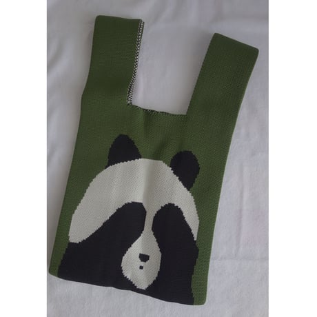 【香港☆躍雨士多】「キャッ！」パンダバッグ / Knit Panda Bag  #308298N